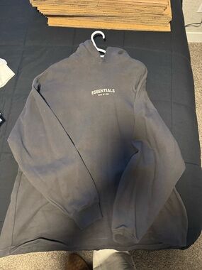 Essentials Fear of God Pullover Hoodie in Navy